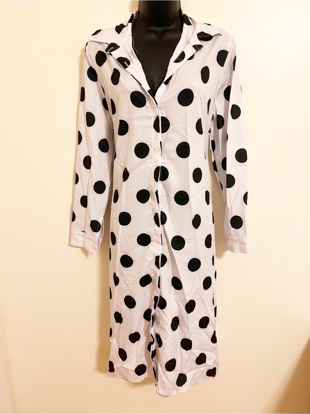 SHEIN Black and White Polka Dot Dress